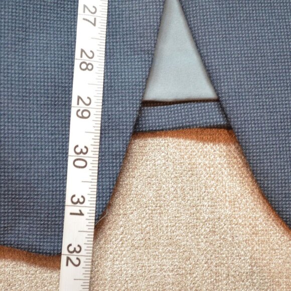 LOFT Outlet Notch Collar Blue Black Herringbone Blazer Jacket Office Workwear - Picture 8 of 12